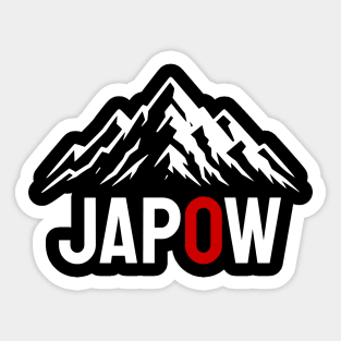 JAPOW Japan Powder Snow Snowboard Sticker - White Sticker
